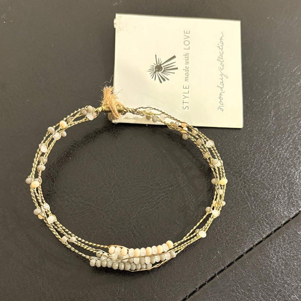 Noonday Collection Gold And Cream Bracelet